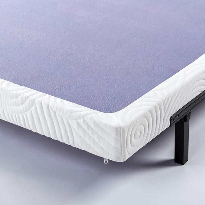 Zinus, Standard Profile Metal Smart Box Spring, Wood Slat Support, Queen, 4 In, Box Spring Only