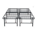Queen Foldable Metal Platform Bed Frame with Storage, Sturdy Steel