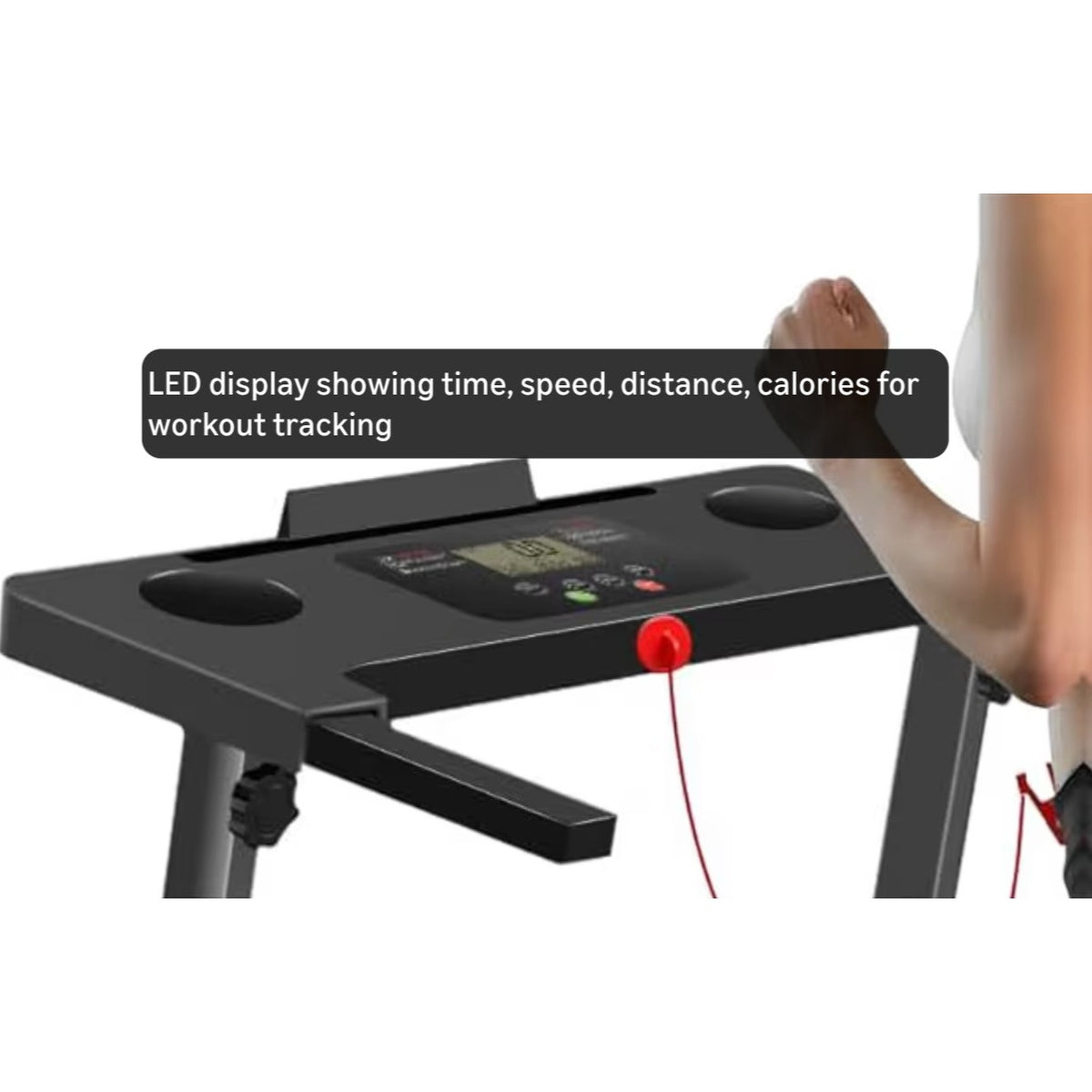 AoraPulse Portable Foldable for Home, Small Folding Treadmill for Home Office with 300 LBS Capacity