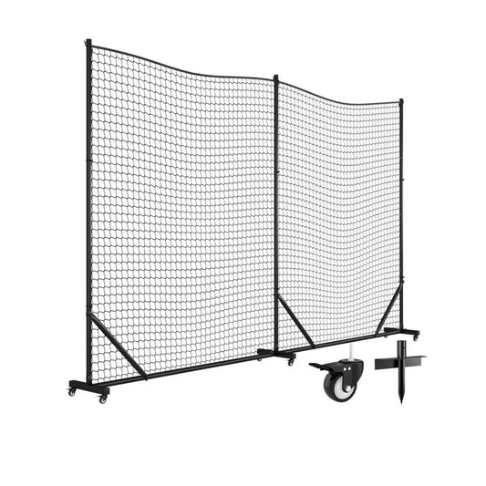 MR Ball Stop Net System, Movable Heavy Duty Backstop Net, 2 in 1 Multi-Sport Stop Netting, Ball Barr