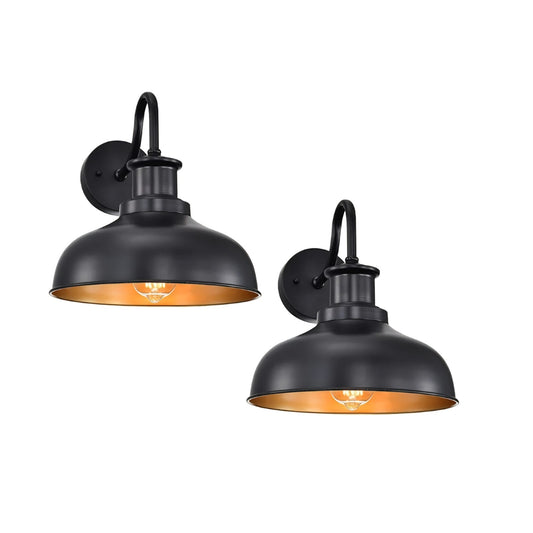 Outdoor Gooseneck Barn Lights, Farmhouse Outdoor Wall Sconces, Rustic Exterior Wall Mount Lights,