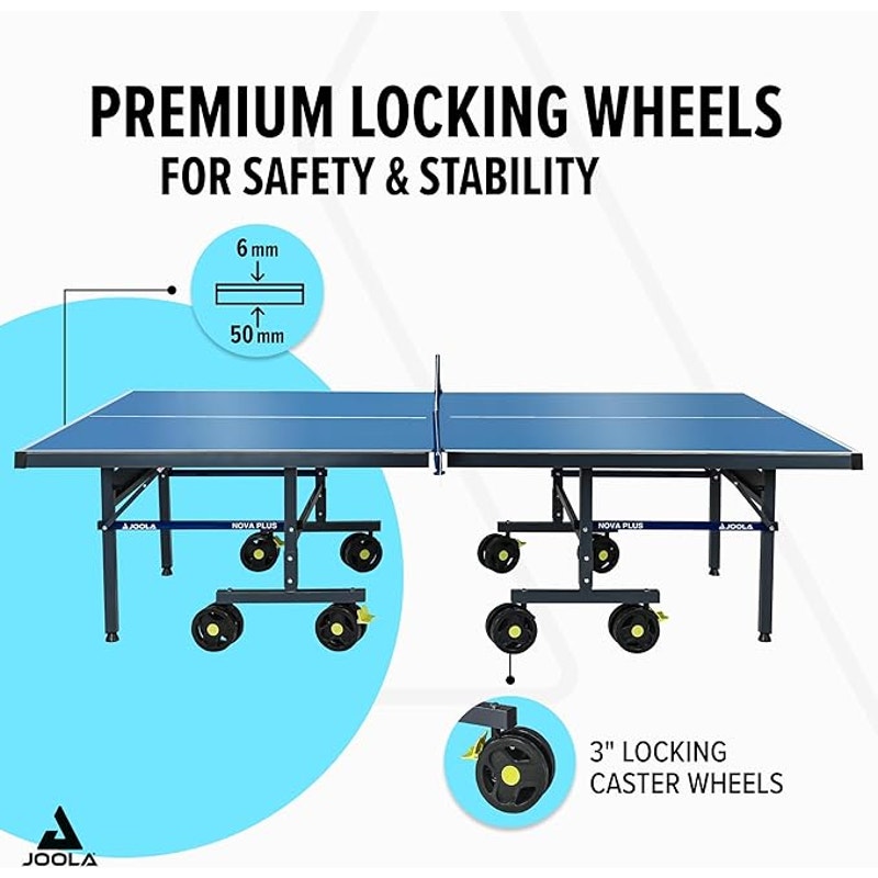 JOOLA NOVA Outdoor Ping Pong Table with Waterproof Table Tennis Net Set- Indoor & Outdoor Compatible