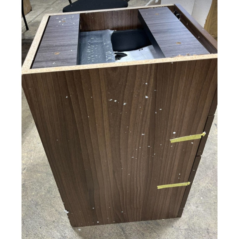 Furinno Roger File Cabinet, 3-Drawer Fixed Pedestal Filing Cabinet with Lock