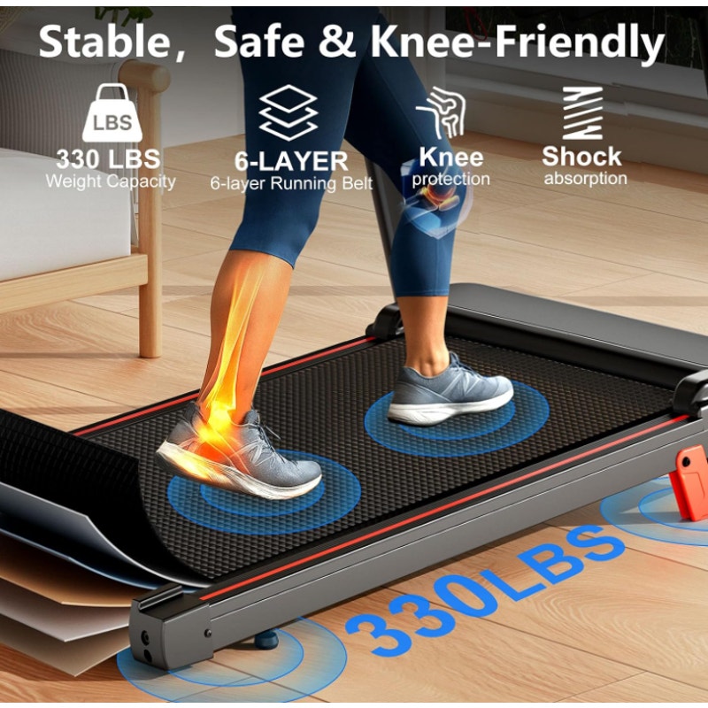 Treadmills for Home with Incline Walking Pad Treadmill with Handle Bar 12% manual incline