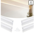 4Pack 6.6ft/2M Wall Washer LED Strip Light Diffuser Aluminum Channel, Trimless Recessed Wall Alumin