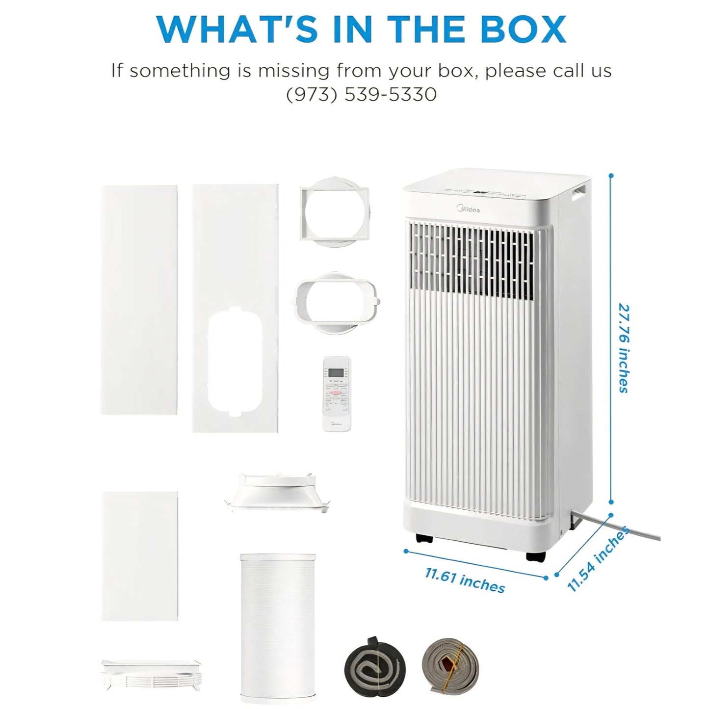 Midea MAP05S1AWT-A Air Conditioner, 8,500 BTU-Smart, White
