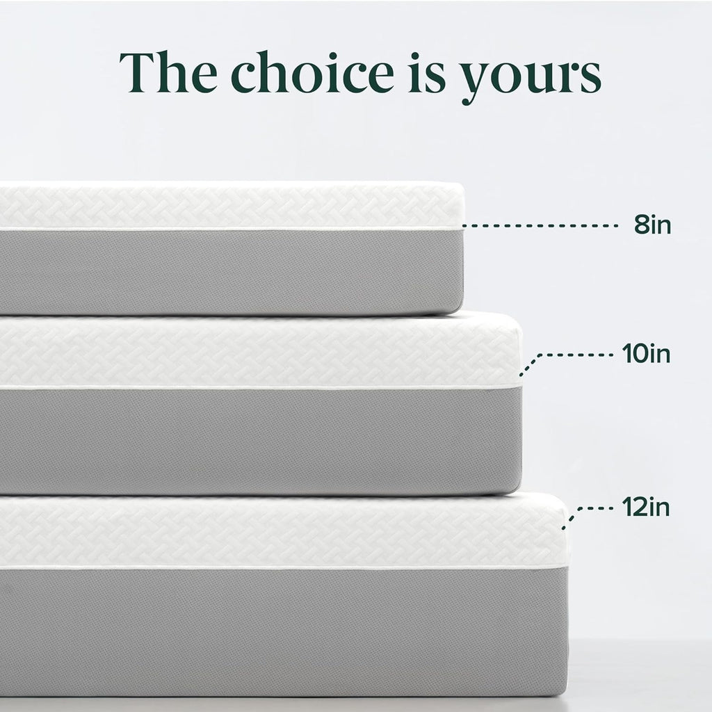 Zinus 10 Inch Green Tea Essential Memory Foam Mattress, Queen, Medium Feel, Mattress in A Box