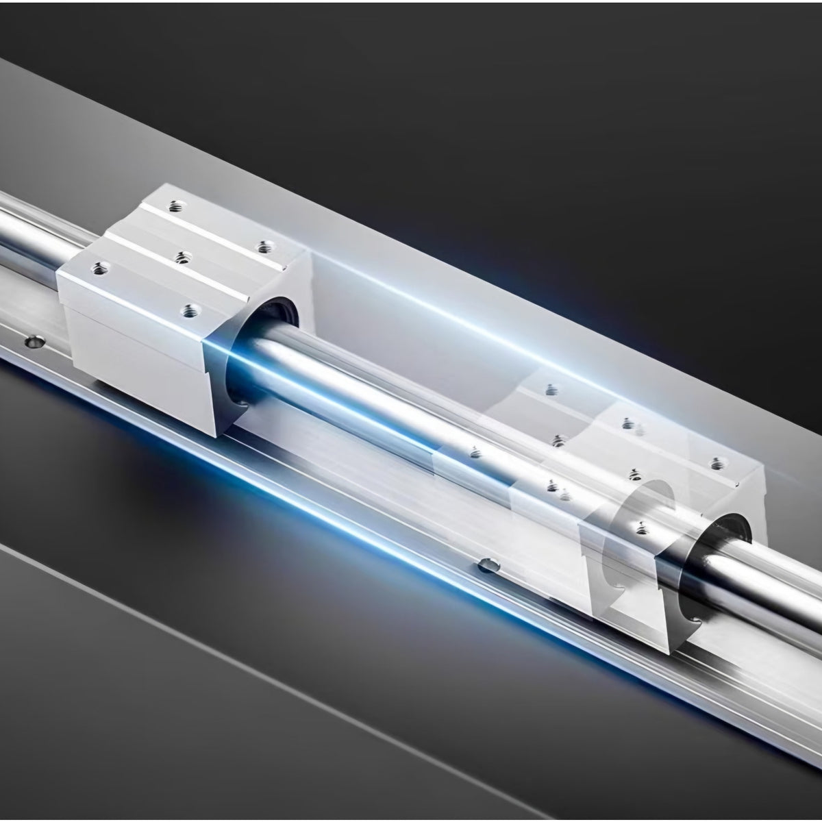 VEVOR Linear Rail Kit, SBR20, 2Pcs 2000 mm (78.74 inch) Linear Motion Guide Rails and 4Pcs