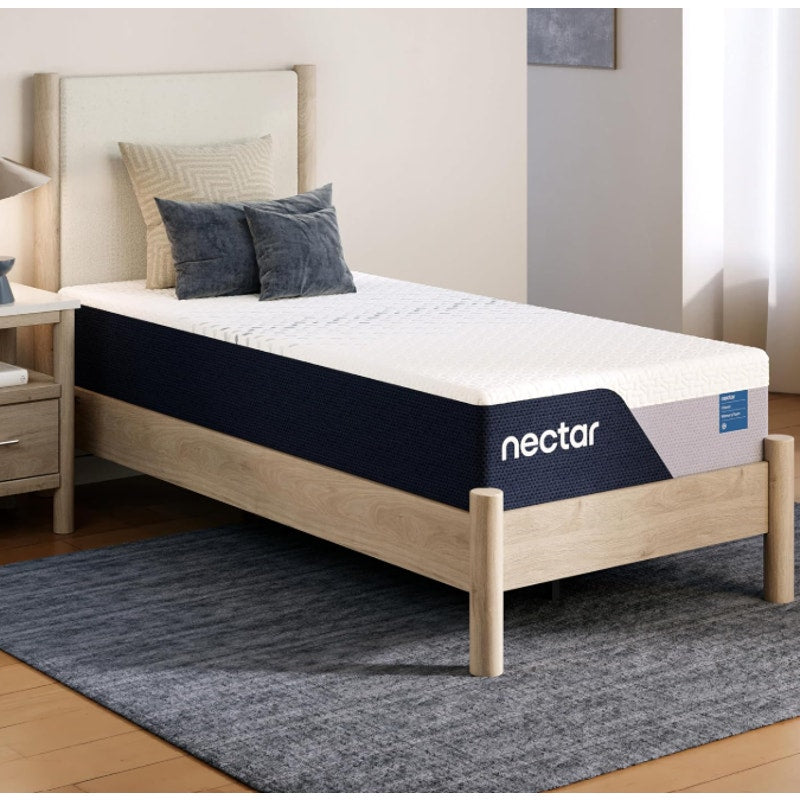 Nectar 12” Memory Foam Mattress, Twin, Firm Feel, 1-Year Trial Contouring Memory Foam