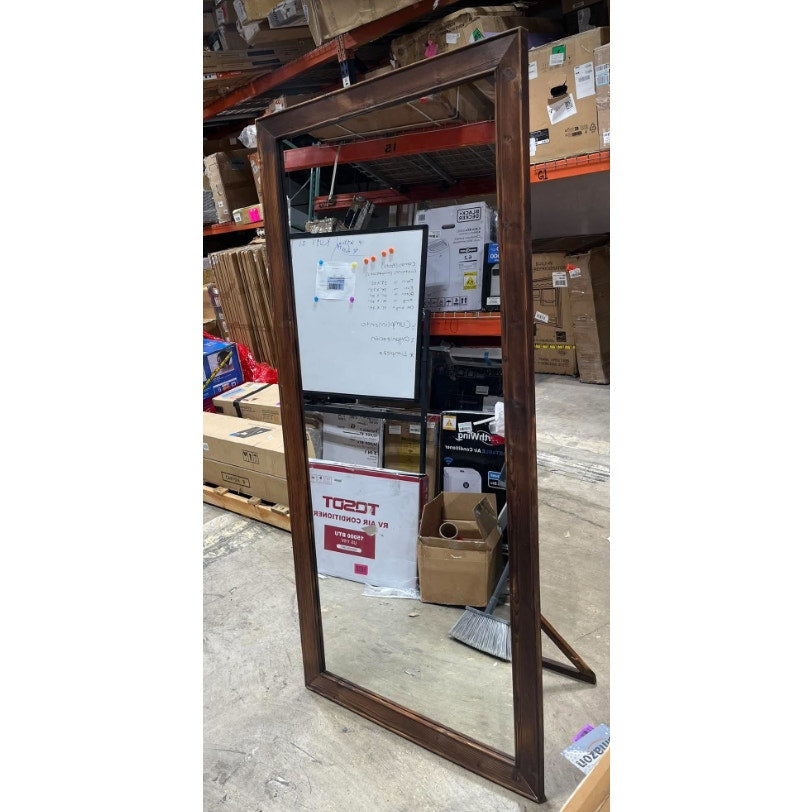 MirrMuse Rustic Farmhouse Full Length Mirror with Stand 71"x32"