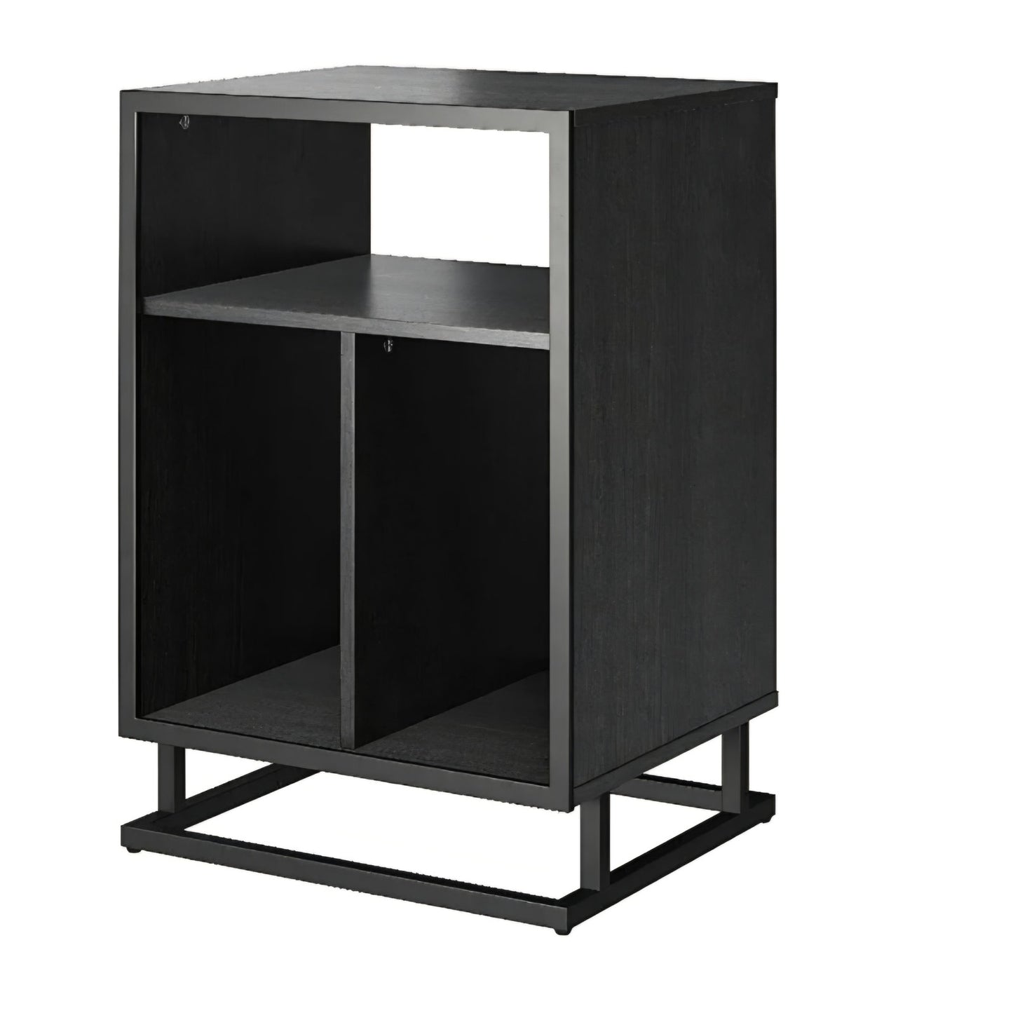 Novogratz Regal Turntable Stand/End Table, Black Oak