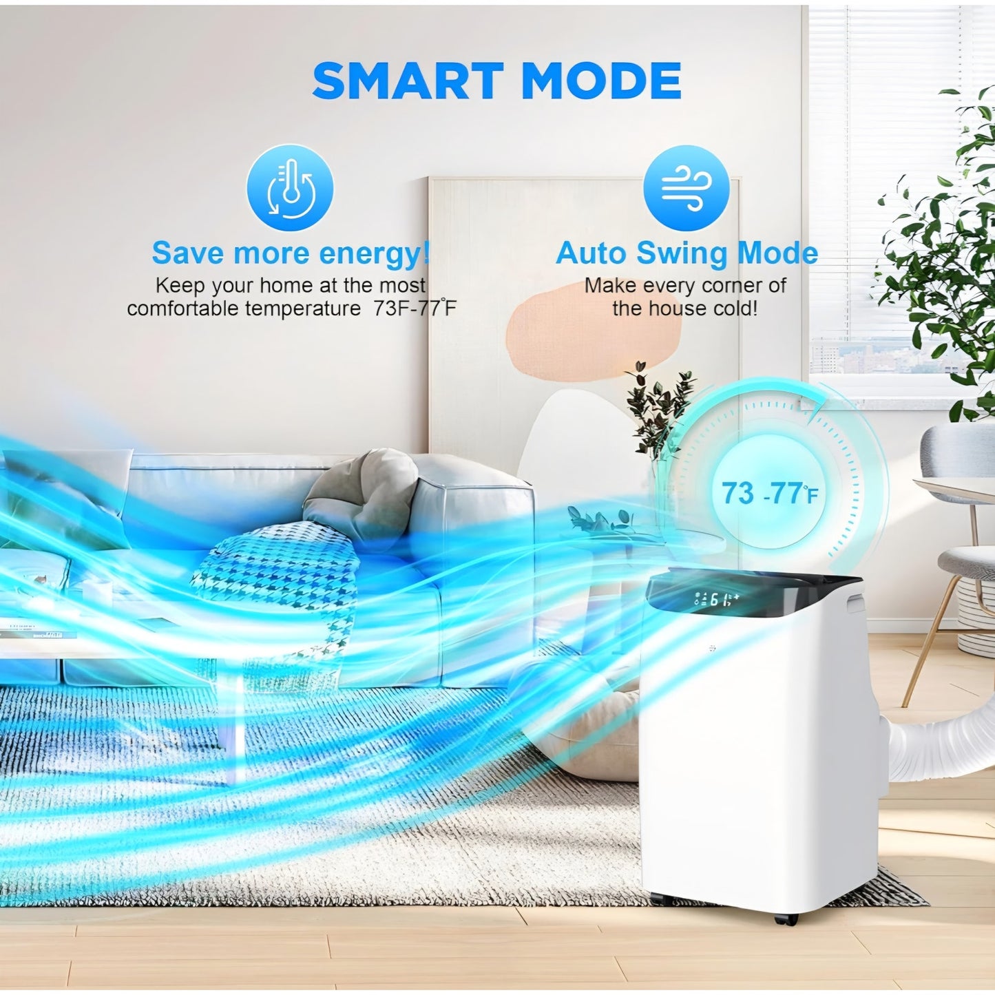 12000 BTU Portable Air Conditioners with Remote Control, 3-in-1 Free Standing Cooling AC Unit