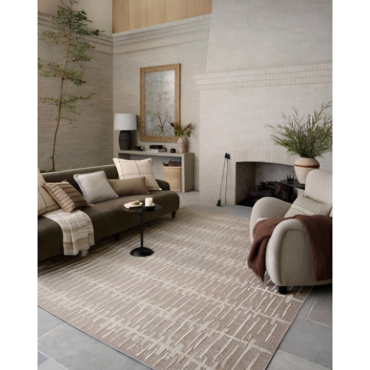Loloi Amber Lewis Bexley Collection BEX-02 Taupe/Natural 11'-6" x 15' Area Rug Neutral, Textured