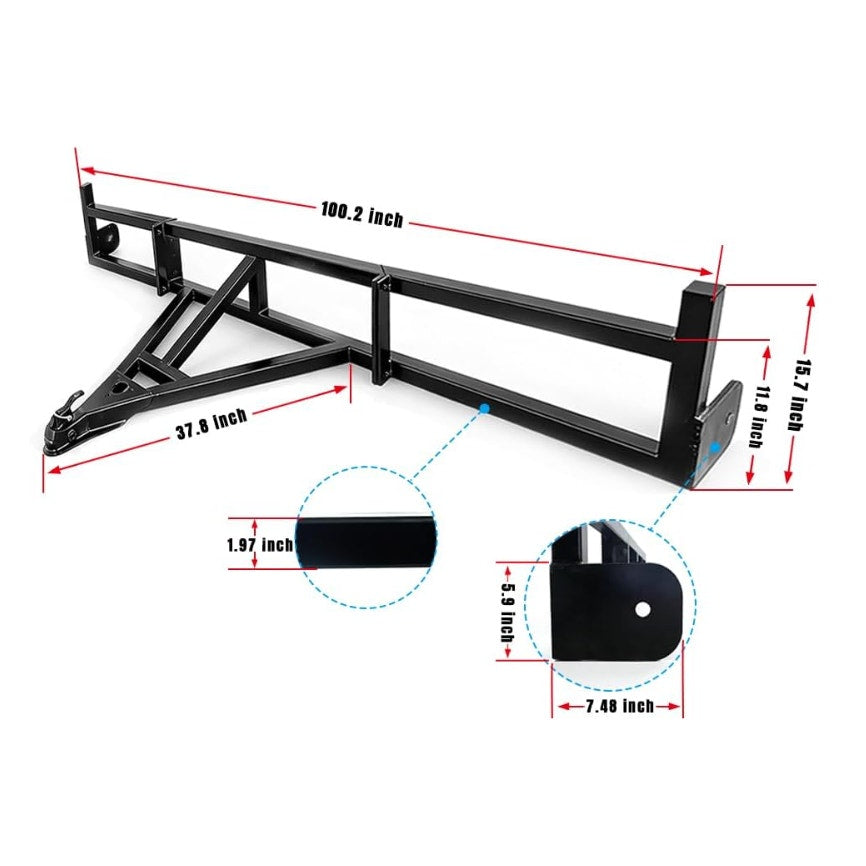 Shipping Container Tow Bar Kit (100.2 Inches) for 20'/40' Containers Upgrade High-Strength