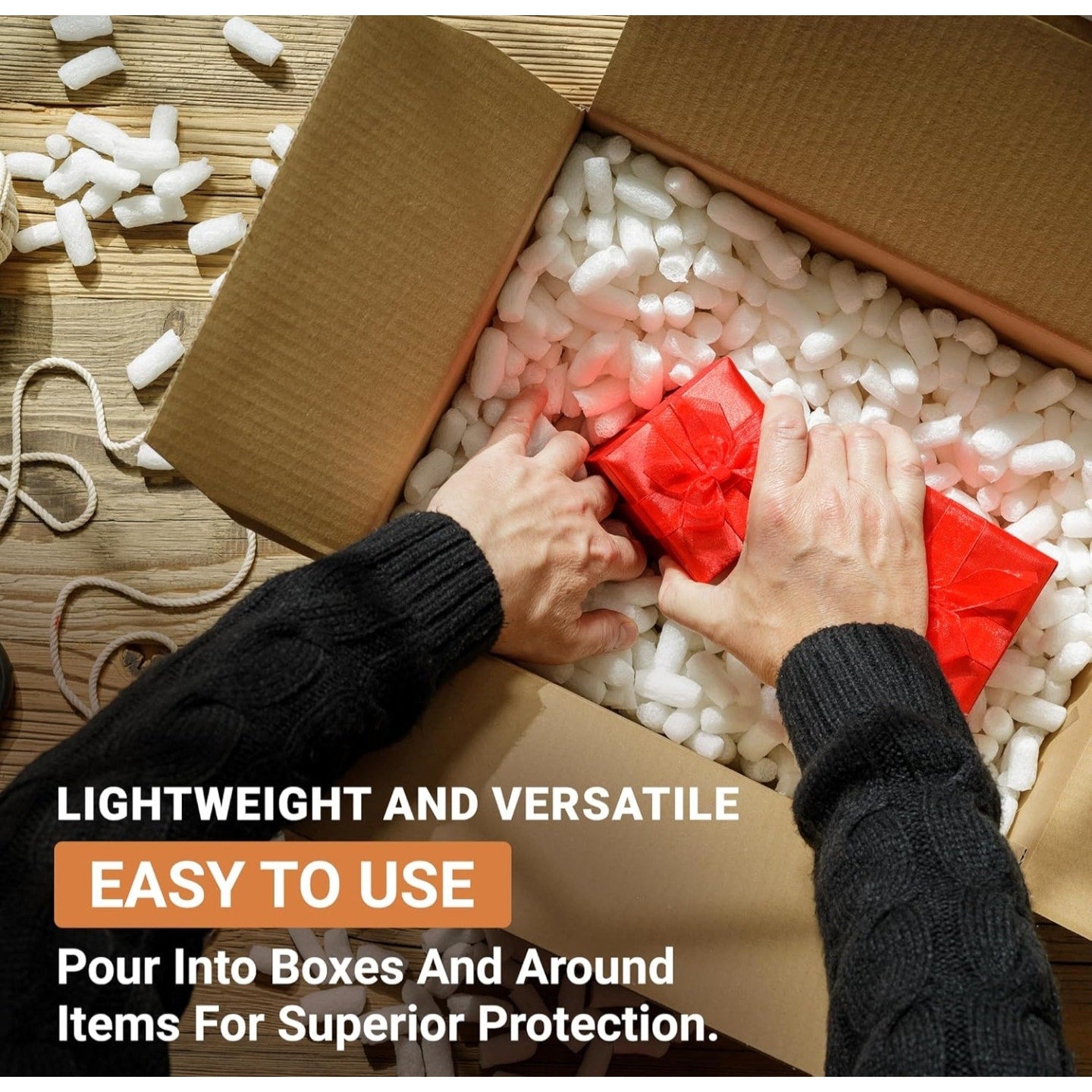 BOX USA White Styrofoam Packing Peanuts (7 Cubic Feet) | Bulk Loose Fill Packing PeanutsForShipping