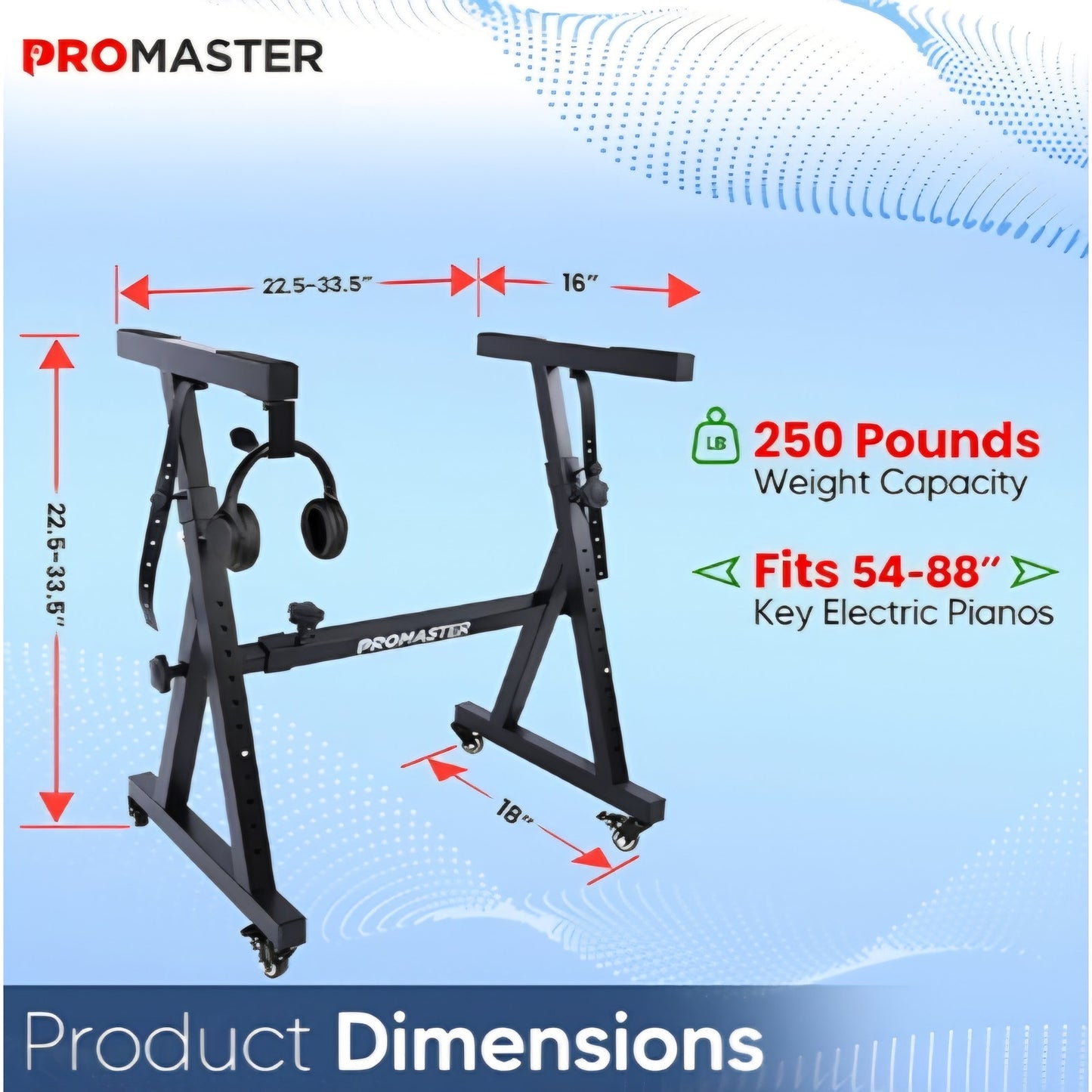 The Promaster Z-Design Keyboard Stand - Adjustable 20-34 Inches