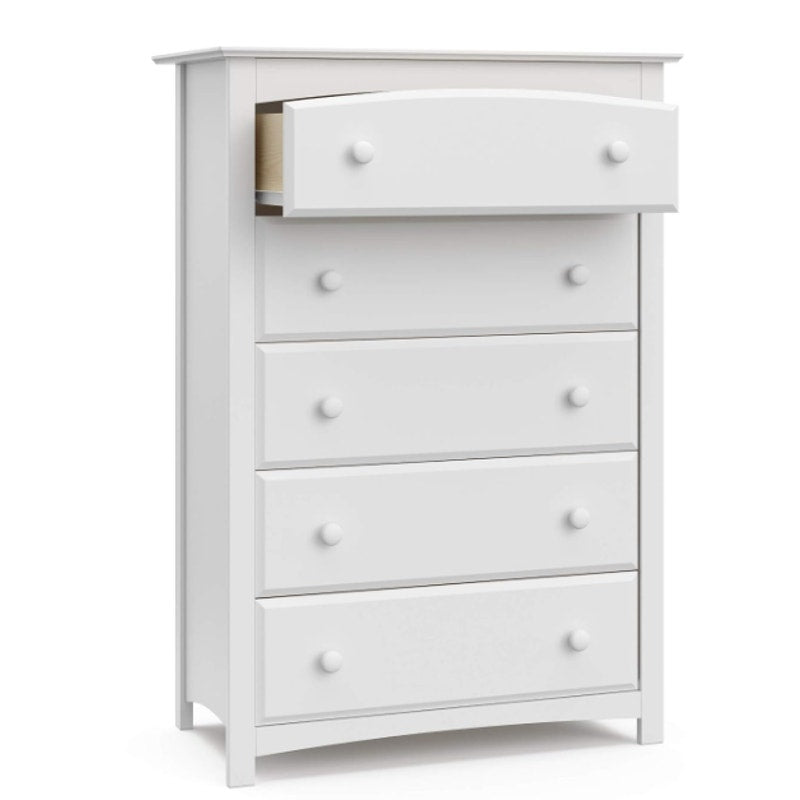 Storkcraft Kenton 5 Drawer Dresser, White