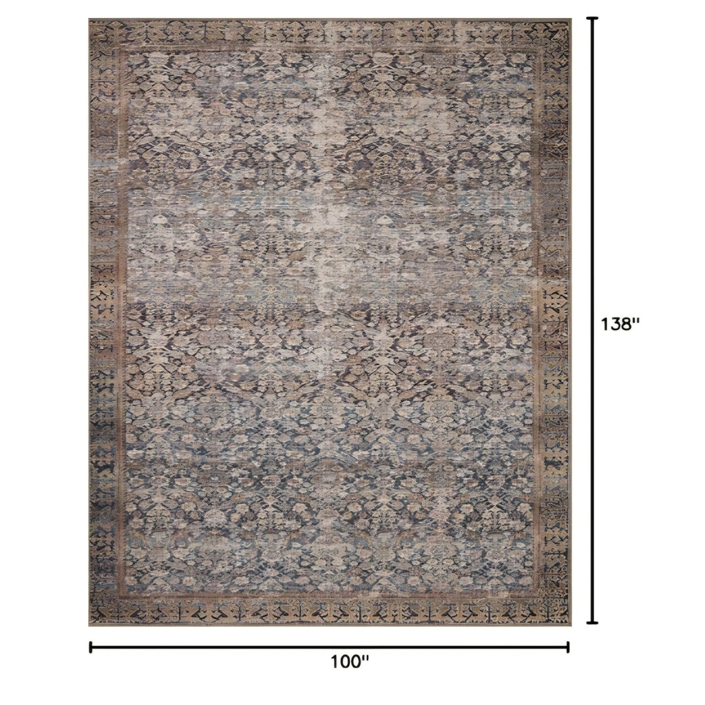 Area Rug Loloi Amber Lewis Georgie Collection GER-05 Denim/Spice 8'-4" x 11'-6", .19" Pile Height