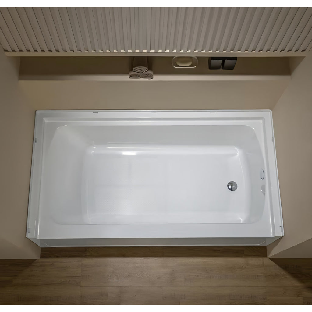 60” x 32” Alcove Soaking Bathtub in white with Right-Hand Drain Hole – Tub Only