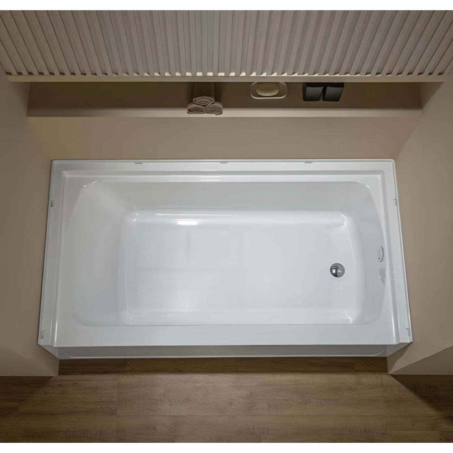 60” x 32” Alcove Soaking Bathtub in white with Right-Hand Drain Hole – Tub Only