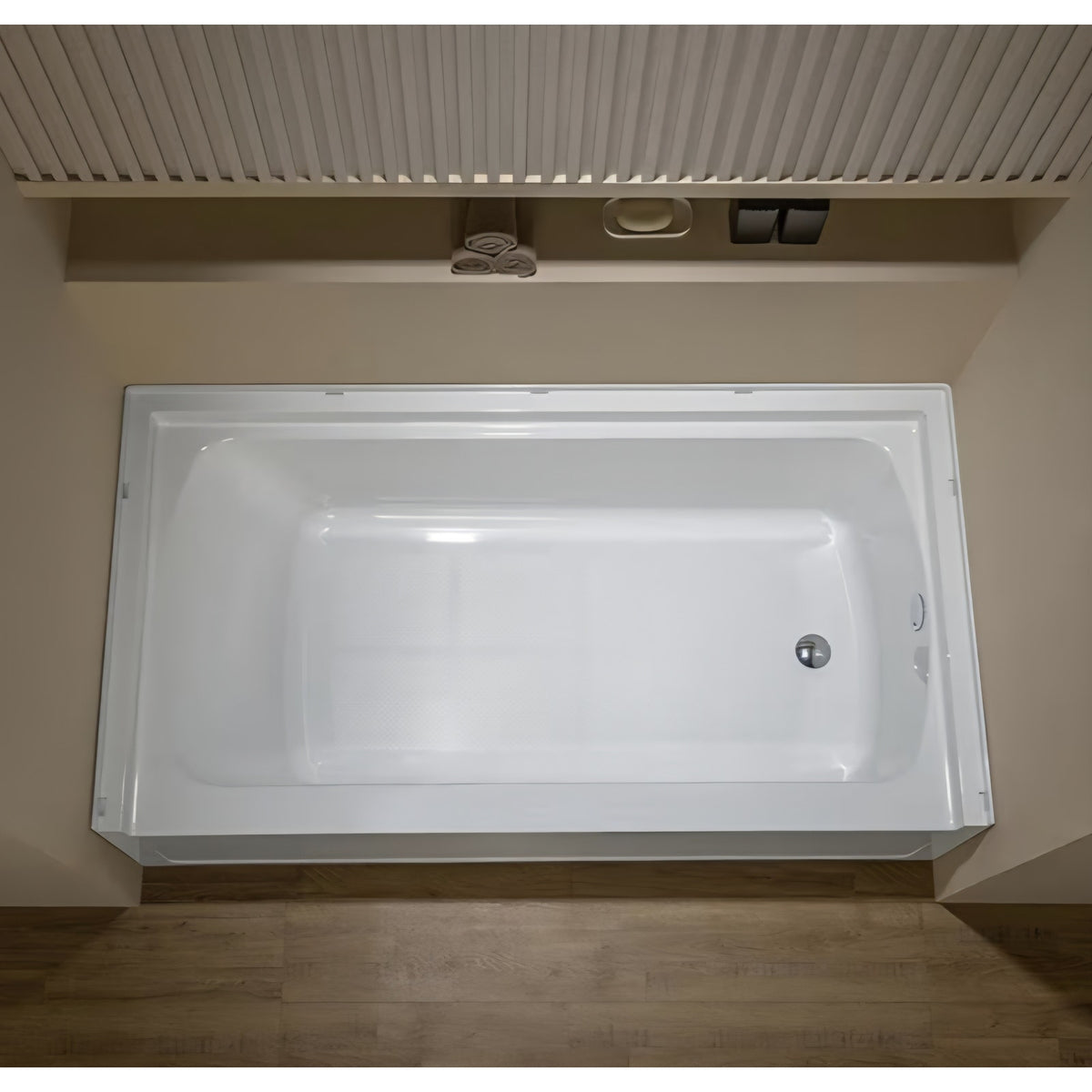60” x 32” Alcove Soaking Bathtub in white with Right-Hand Drain Hole – Tub Only