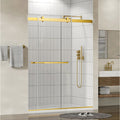 Frameless shower Door- Glass & Handles ONLY- Missing Hardware-AS-IS