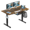 SHW 55 x 28 Inches Electric Height Adjustable Standing Desk with Drawer and Memory Preset
