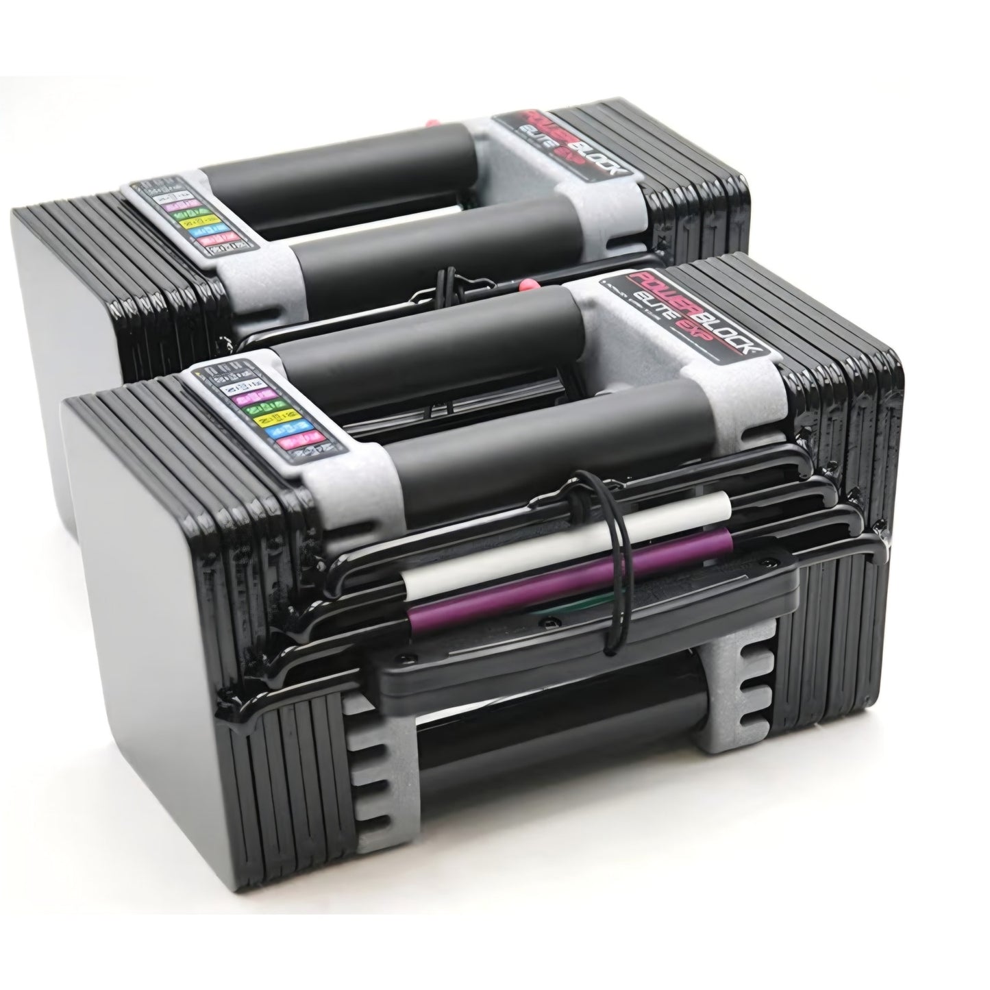 PowerBlock Elite EXP Adjustable Dumbbells, Sold in Pairs, Stage 1, 5-50 lb. Dumbbells