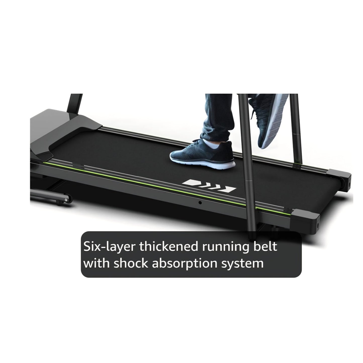 Redliro Walking Treadmill with Long Handrail for Balance, Recovery Fitness Exercise Machine Foldabl