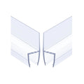 AmazerBath Shower Door Side Seal Strip (Set of 2), Frameless Glass Shower Door Seal Strip - Suit