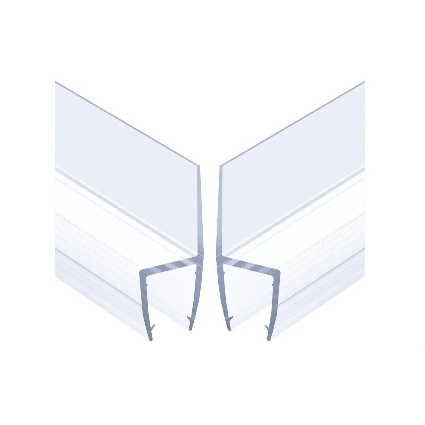 AmazerBath Shower Door Side Seal Strip (Set of 2), Frameless Glass Shower Door Seal Strip - Suit