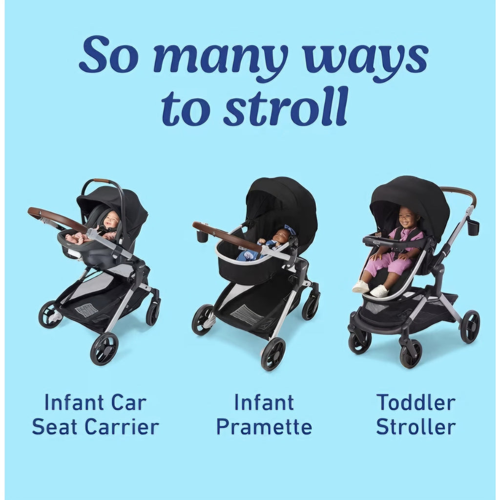 Graco Modes Nest Travel System, 3-in-1 Modular Carseat Stroller Combo, Includes the SnugRide DLX