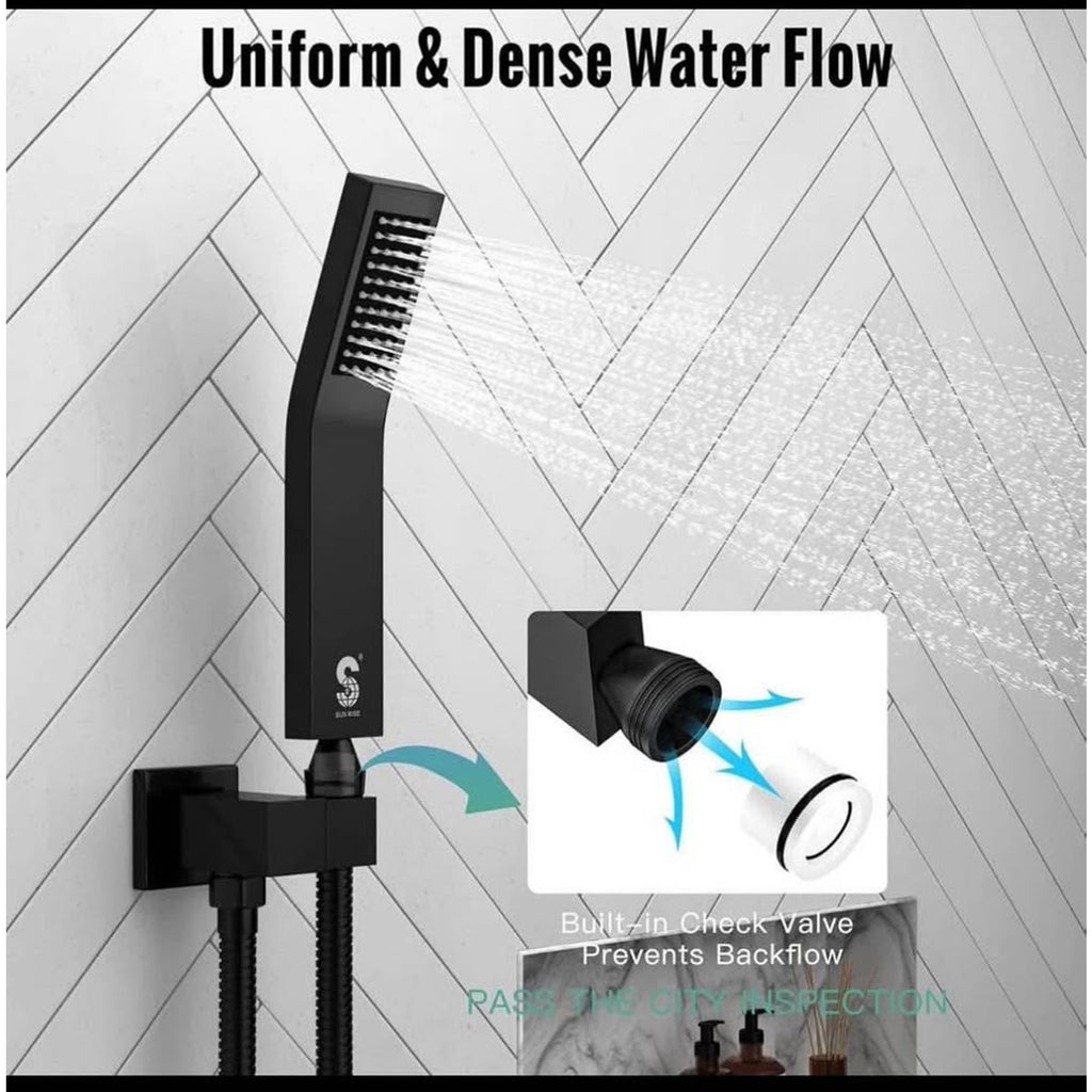 SR SUN RISE 10 Inch Ceiling Mounted Shower System Rain Mixer Shower Combo Set Rainfall Shower Head S