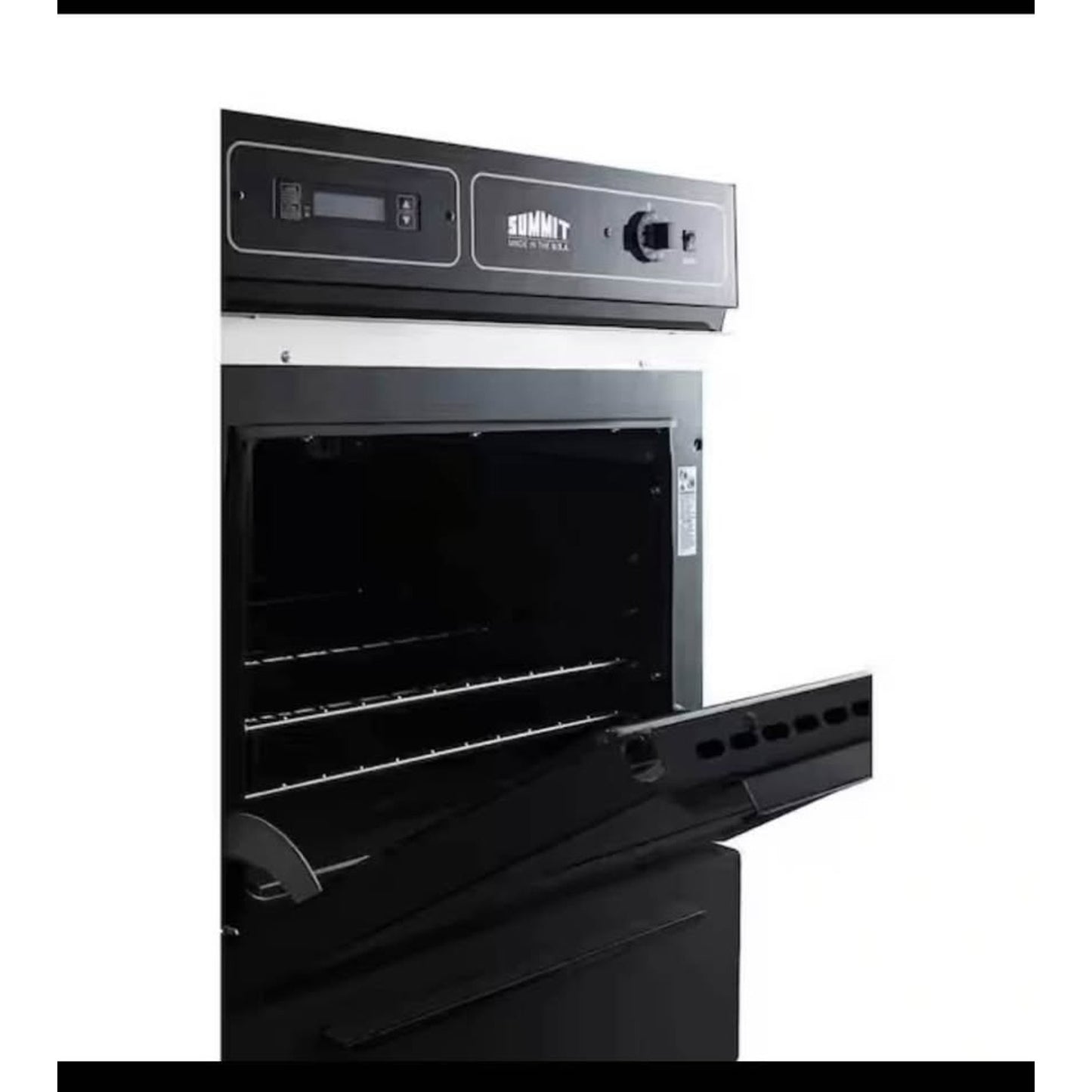 Summit Appliance 24 in. Single Gas Wall Oven in Black
