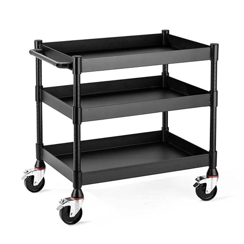 Luxor UCMT011 MightyHaul Heavy-Duty Utility Cart, 34” x 24” 3-Shelf with 1,200 lb Capacity
