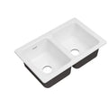 American Standard 77DB30190.308 Delancey 30x19 Double Bowl Cast Iron Kitchen Sink, Brilliant White