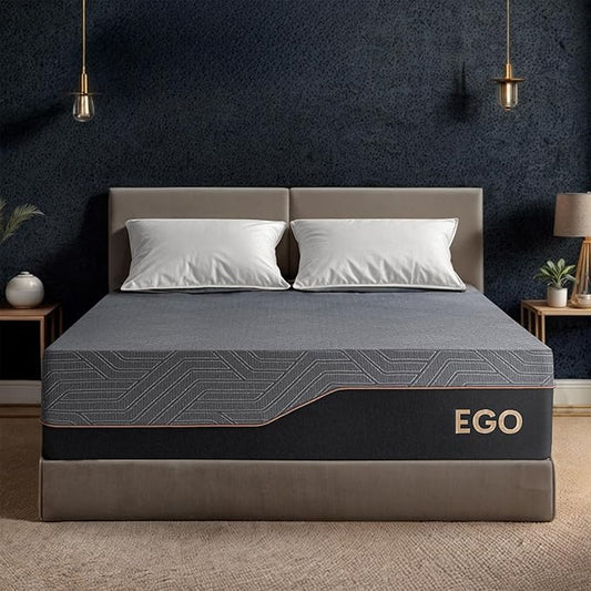 MLILY EGOHOME 14 In Twin XL Mattress, Copper Gel Memory Foam Mattress for Pain Relief, Medium, Black