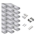 20-Pack 6.6ft/ 2Meter U Shape LED Aluminum Channel System with Milky Cover