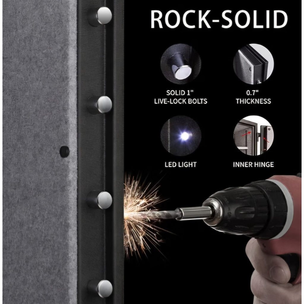 TIGERKING Fireproof Safe with Removable Shelf 3.47 Cubic Feet Safe Box