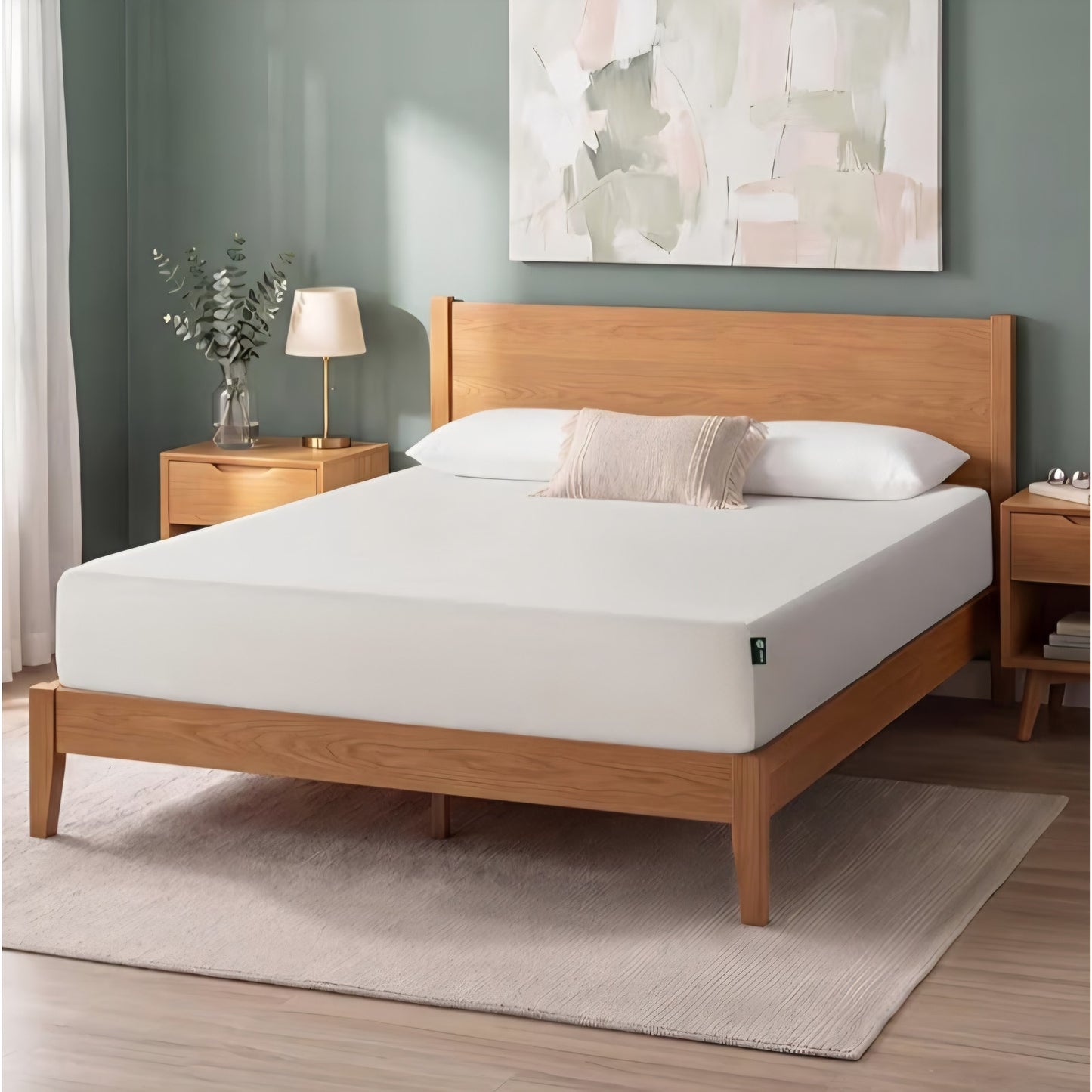 Zinus 12 Inch Queen Green Tea Memory Foam Mattress [New Version], Fiberglass Free