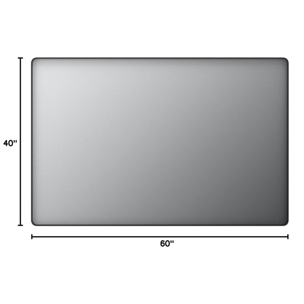 60X40 Inch Black Metal Framed Bathroom Mirror for Wall, Matte Black Bathroom Vanity MirrorFarmhouse