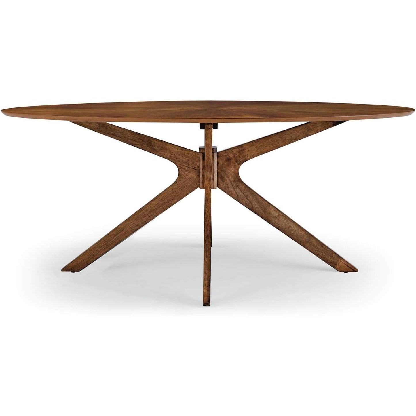 Modway Crossroads 71" Oval Wood Dining Table, Walnut