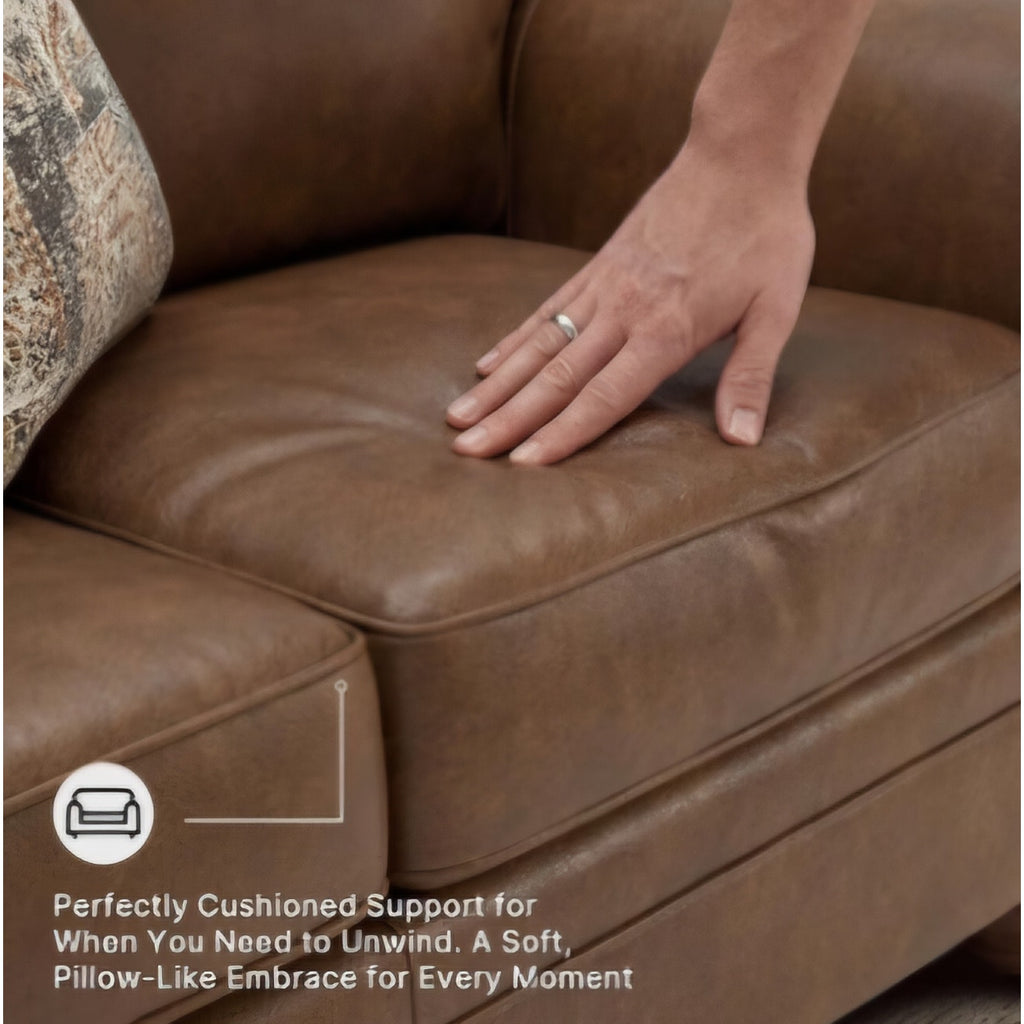 Signature Design by Ashley Shadsburne Rustic Faux Leather Loveseat