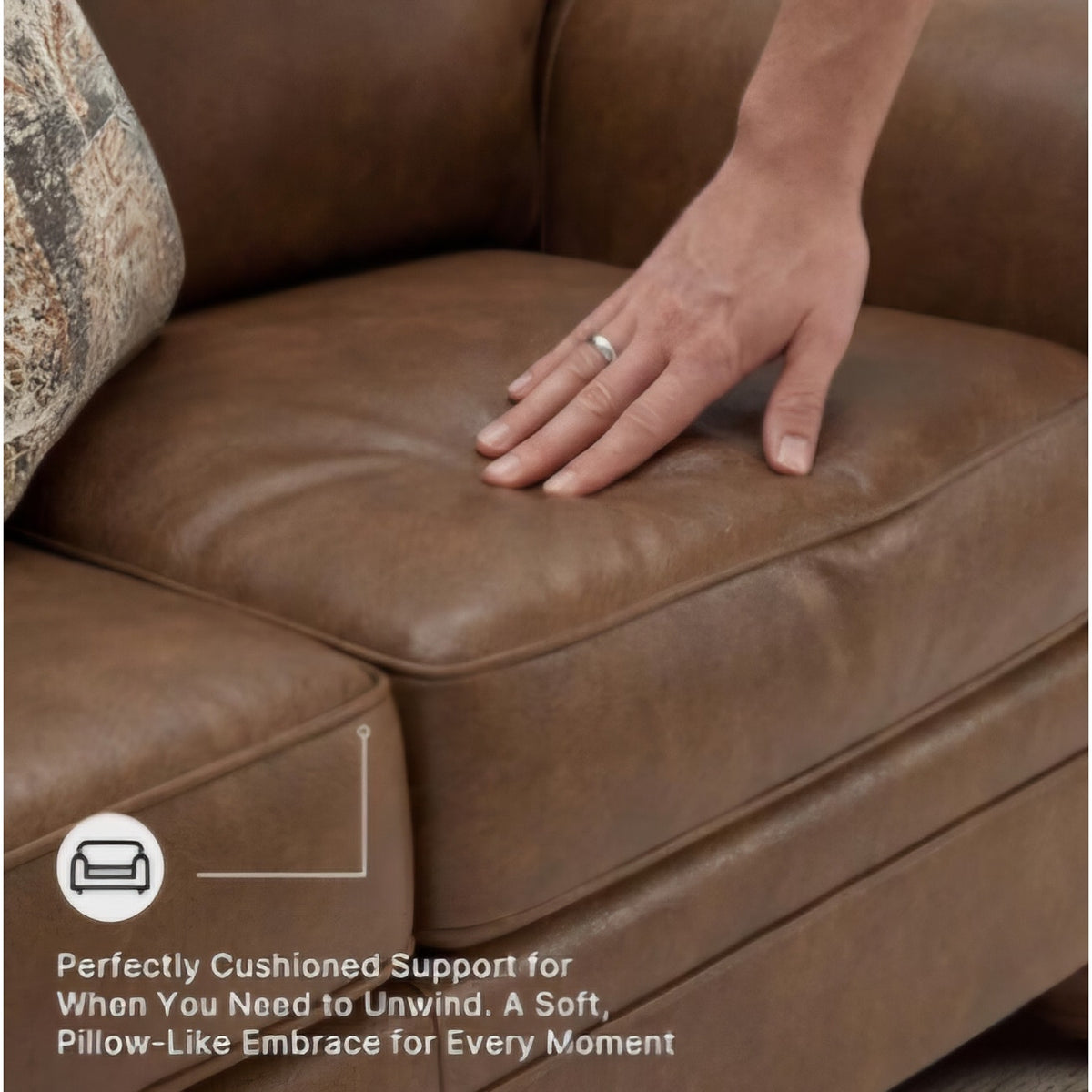Signature Design by Ashley Shadsburne Rustic Faux Leather Loveseat