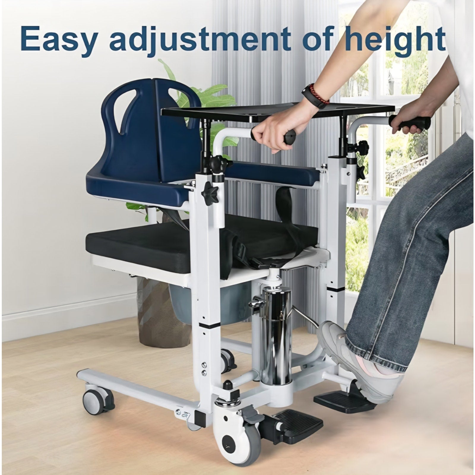 Hydraulic Patient Lift Transfer Chair for Home,Patient Chair Hydraulic Transferred Lift Wheelchair