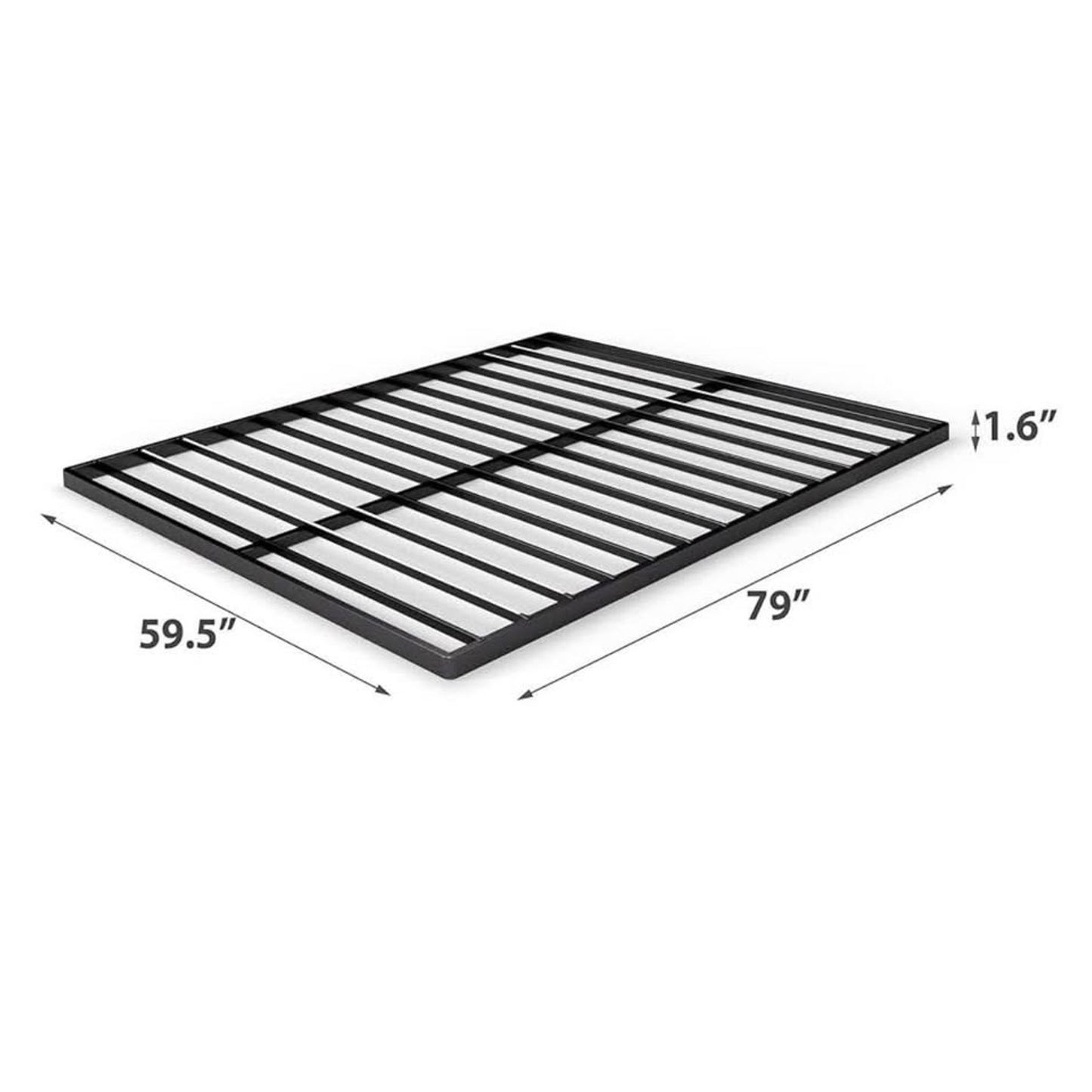 ZINUS Quick Lock Bunkie Board, Box Spring & Bed Slat Replacement, Metal Frame with Steel Slats, Easy