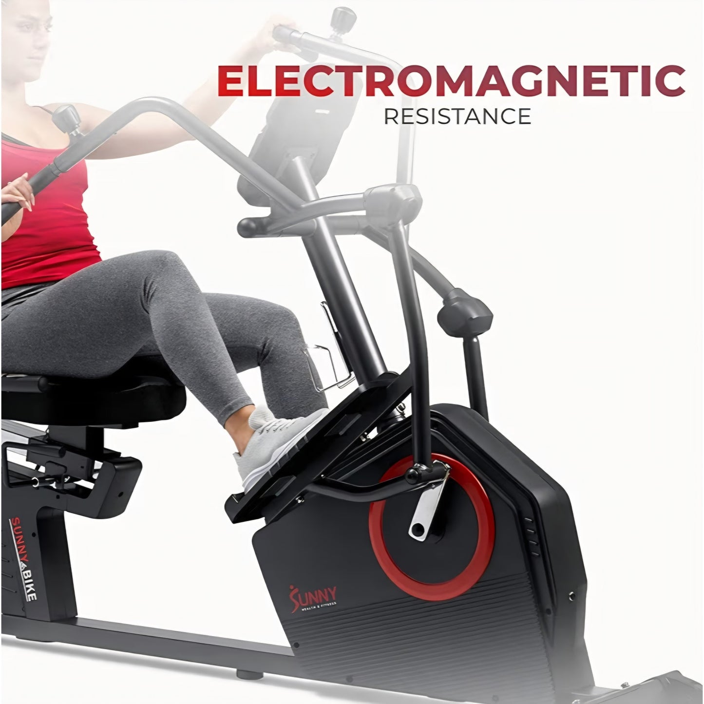 Sunny Health & Fitness Elite Recumbent Cross Trainer & Elliptical Machine with Arm Exercisers