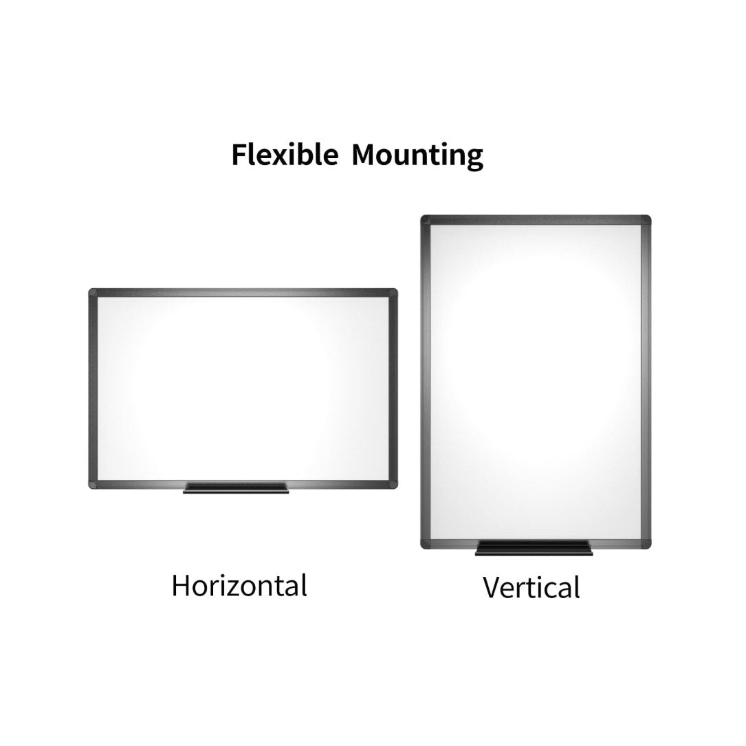 VIZ-PRO Magnetic Dry Erase Board, 48 x 36 Inches, Black Aluminium Frame