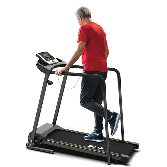 Redliro Walking Treadmill with Long Handrail for Balance, Recovery Fitness Exercise Machine Foldabl