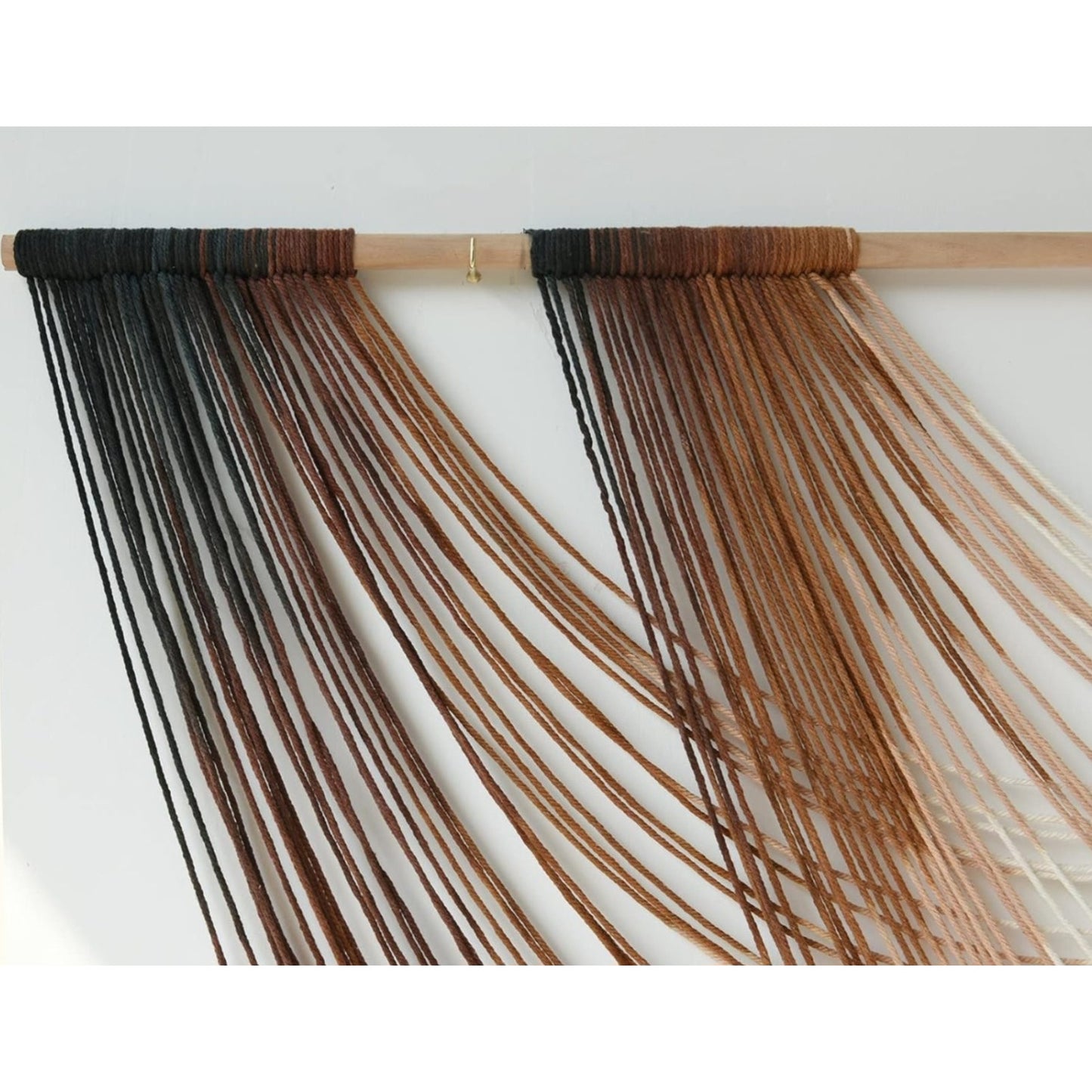 Flber Macrame Wall Hanging Dip Dye Brown Boho Wall Decor Yarn Tapestry Modern Living Room Bedroom